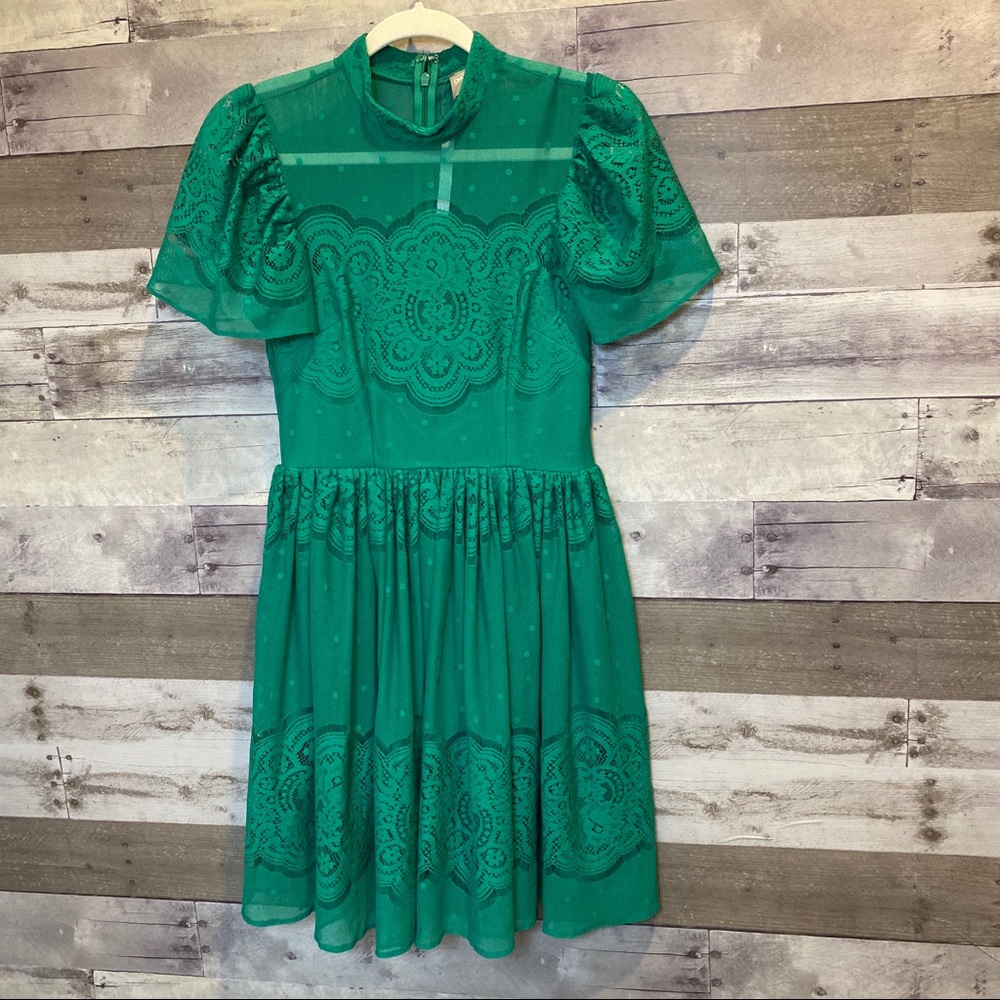 NWT ASOS Green Lace Dress